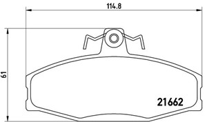 Bremseklosser sett, SKODA,VW, 115430261, 115430284, 115430285, 6U0698151, 6U0698151A, 6U0698151B, 6U0698151C, 6U0698151D, 6U0698151E, 6U
