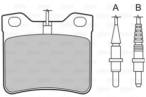 Bremseklosser sett, Bakaksel, MERCEDES-BENZ VITO Buss [W638], VITO Skåp [W638], V-KLASS [638/2], 0024204820, 0034200020, 24204820, 34200