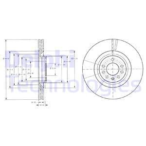 Bremseskive, Framaksel, OPEL VECTRA C, VAUXHALL VECTRA Mk II, 569154, 93188445