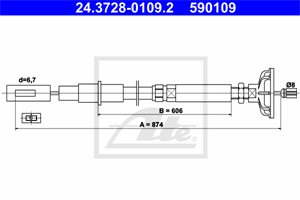 Kabel, clutchbetjening, VW SCIROCCO, 531 721 335 C