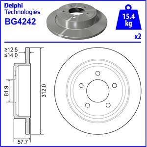Bremseskive, Bakaksel, CHRYSLER PACIFICA, 04721240AF, 4721240AB, 4721240AC, 4721240AE, 4721240AF, 4721240AG