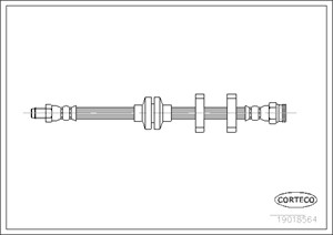 Bremseslange, Foran, Framaksel, FIAT BRAVO I, MAREA, MAREA Weekend, LANCIA DEDRA, DELTA II, LYBRA, LYBRA SW, 46454003, 71736924