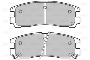 Bremseklosser sett, Bakaksel, CHRYSLER,MITSUBISHI, MB857336, MB950350, MR389578, MR569780