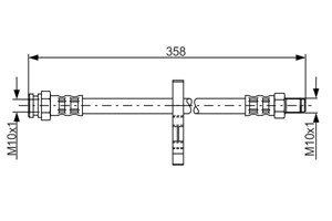 Bremseslange, Bakaksel, Innvendig, Høyre bakaksel, Høyre, CITROËN,FIAT,PEUGEOT, 46831396, 4806 76, 4806 C9