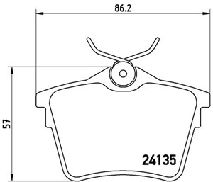 Bremseklosser sett, Bakaksel, CITROËN C5 III, C5 Break III, PEUGEOT 407, 407 Coupé, 407 SW, 607, 1617264780, 425279, 425326, 425404, 425
