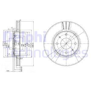 Bremseskive, Framaksel, MITSUBISHI CARISMA, CARISMA Sedan, VOLVO S40 I, V40 Kombi, 30818027, 30818027.2, M818027