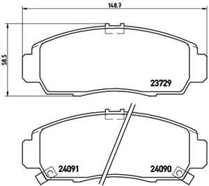 Bremseklosser sett, Framaksel, ACURA,HONDA,NISSAN, 06450S0KJ01, 06450S0KJ02, 06450S3NJ00, 06450S6EE50, 06450S7AN00, 06450SDDA00, 06450SD