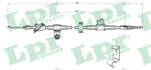 Kabel, parkeringsbremse, Bak, Høyre, ALFA ROMEO 159, 159 Sportwagon, 50500557