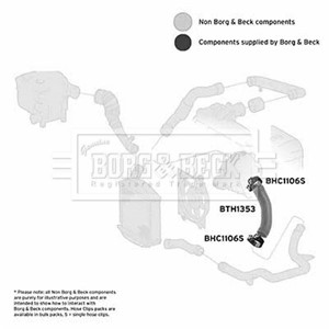 Ladeluftslange, Foran, Nede, Senter, Venstre, MERCEDES-BENZ VITO Buss [W638], VITO Skåp [W638], 6385281182, 6385282682