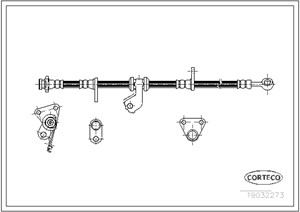 Bremseslange, Framaksel høyre, Høyre, Venstre, HONDA,MG,ROVER, 46410ST3E01, 46410ST3E02, GBH90280, SHB100560