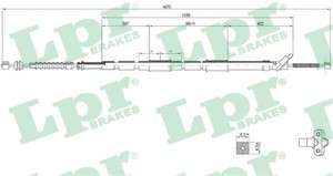Kabel, parkeringsbremse, Høyre, TOYOTA CARINA V, CARINA Kombi V, CARINA Sedan V, 4642029035