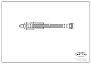 Bremseslange, Foran, Framaksel, Hjulside, BMW 7 [E38], 34301161964, 34301163155