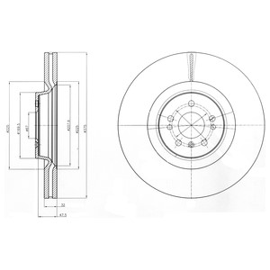 Bremseskive, MERCEDES-BENZ GL-KLASS [X164], 164 421 0612, 1644211512, A164 421 0612