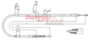 Kabel, parkeringsbremse, Bak, Høyre bak, Høyre, MAZDA 5, C23644410C, C23644410E, C23644410F, C23644410H