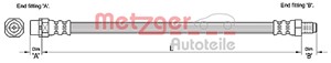 Bremseslange, Foran, Høyre, Venstre, BMW 5 [E60], 5 Touring [E61], 6 [E63], 6 Cabriolet [E64], 3432 6 760 909, 3432 6 767 390