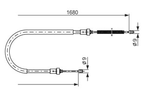 Kabel, parkeringsbremse, Høyre, Venstre, DACIA LOGAN, LOGAN II, LADA XRAY, RENAULT LOGAN I, LOGAN/STEPWAY II, THALIA III, 60 01 547 168