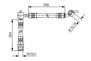 Bremseslange, Høyre bakaksel, TOYOTA YARIS, 90947 02C81