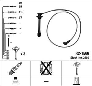 Tennledningssett, TOYOTA LAND CRUISER 90, 19037-62010, 90919-15417, 90919-15418, 90919-15419