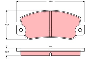 Bremseklosser sett, Bakaksel, FIAT ARGENTA, CROMA, LANCIA DEDRA, DELTA I, PRISMA, THEMA, THEMA SW, 0000000792699, 0000000794080, 0000005