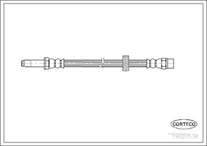 Bremseslange, Foran, Framaksel, SEAT TOLEDO I, 1L0611701, 1L0611701A