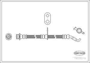 Bremseslange, Framaksel, FIAT SEDICI, SUZUKI SX4, 51550-79J00, 51550-80J00, 71742814