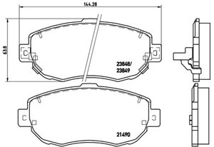 Bremseklosser sett, Framaksel, LEXUS GS, IS I, IS SportCross, SC Cabriolet, TOYOTA ARISTO, CELSIOR, CHASER, MARK II Sedan VIII, SUPRA, 0
