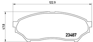 Bremseklosser sett, Framaksel, MITSUBISHI PAJERO JUNIOR I, PAJERO PININ I, 410606A00C, AY040MT012, MN102615, MR334950, MR334953, MR44985