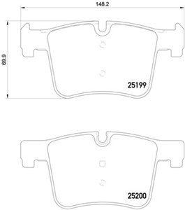 Bremseklosser sett, Framaksel, BMW, 34106799801, 34106856191, 34106859181, 34106859182, 34114073936, 34116854126, 34116856193