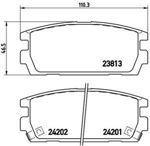Bremseklosser sett, Bakaksel, HYUNDAI TERRACAN, 58302H1A00, 58302H1A10