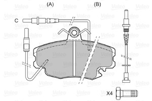 Bremseklosser sett, Framaksel, DACIA,LADA,RENAULT, 410602192R, 6000008018, 6000008126, 6001547619, 6001547911, 7701201669, 7701201774, 7