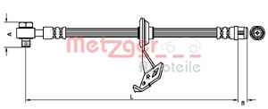 Bremseslange, Framaksel høyre, MERCEDES-BENZ M-KLASS [W163], 163 420 25 48, 1634202548, A 163 420 25 48, A1634202548