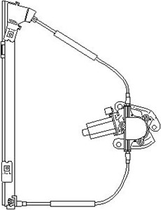 Vindusheis, Foran venstre, RENAULT MEGANE I, MEGANE Classic I, MEGANE Grandtour I, 7700 834 347