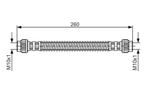 Bremseslange, Bakaksel, CITROËN C5 I, C5 II, C5 Break I, C5 Break II, C5 Skåp / kombi, 4806 98