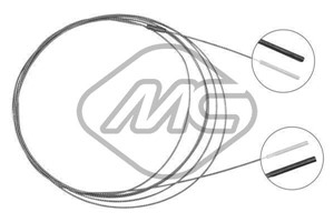 Gasskabel, VW CADDY I, GOLF I, GOLF II, JETTA I, JETTA II, PASSAT B3/B4, PASSAT B3/B4 Variant, 171 721 555L, 171.721.555L, 171721555L, 3