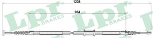 Kabel, parkeringsbremse, Bak, Venstre, FIAT MULTIPLA, 46814147