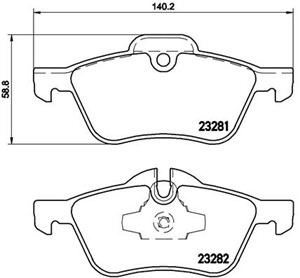 Bremseklosser sett, MINI MINI, MINI Cabriolet, 34111503076, 34116761287, 34116765446, 34116770332