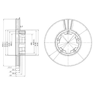 Bremseskive, Framaksel, NISSAN CABSTAR E, TRADE Buss, TRADE Flak/chassi, TRADE Skåp, 06100295-0, 40206-F3902, 40206F3904, 40206G4800