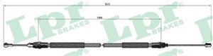Kabel, parkeringsbremse, Bak, Venstre, NISSAN,OPEL,RENAULT,VAUXHALL, 3653100QAC, 4408734, 4411413, 4414821, 8200178389, 91165524, 911686