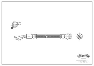 Bremseslange, Venstre bakaksel, DAEWOO KORANDO, MUSSO, 4873005120