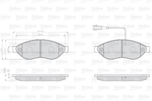 Bremseklosser sett, Framaksel, FIAT DUCATO Buss, DUCATO Flak/chassi, DUCATO Skåp, 77364160, 77366018
