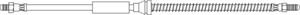 Bremseslange, bakaksel begge sider, FORD ESCORT V, ESCORT Cabriolet V, ESCORT Sedan V, ESCORT Sedan VI, ORION III, 1 666 294, 6 667 473,