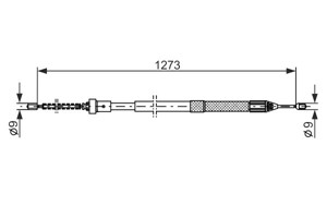 Kabel, parkeringsbremse, Venstre, RENAULT TWINGO II, TWINGO Skåp/halvkombi II, 82 00 428 320