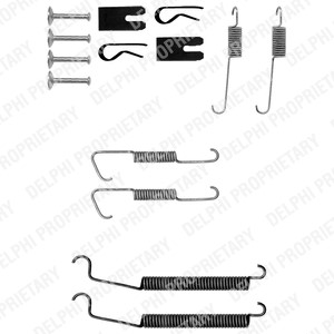 Tilbehørsett, bremsesko, Bakaksel, CITROËN C2, C2 ENTERPRISE, C3 I, C3 II, C3 Pluriel, PEUGEOT 1007