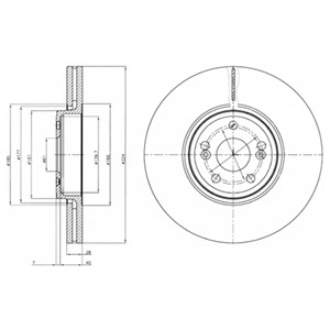 Bremseskive, RENAULT ESPACE IV, VEL SATIS, 7701 207 357, 7701206923, 8200 177 024, 8200 242 318, 8200 570 191, 8201695235