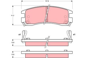 Bremseklosser sett, Bakaksel, BUICK,CADILLAC,CHEVROLET,OLDSMOBILE,PONTIAC, 12510016, 12510037, 18026218, 18040262, 18043996, 18044000, 1