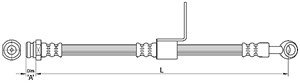 Bremseslange, Foran venstre, HYUNDAI MATRIX, 58731-17000