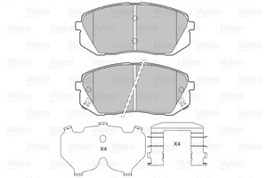 Bremseklosser sett, Framaksel, HYUNDAI i40 I, i40 CW I, ix35, SONATA VI, TUCSON, KIA OPTIMA, SOUL II, SPORTAGE III, SPORTAGE IV, 581012S