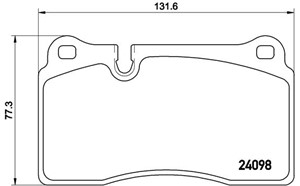 Bremseklosser sett, Framaksel, VW TOUAREG, TOUAREG VAN, 22990625, 7L6698151E, 7L6698151G, 7L6698151J, 7L6698151K, 7P6698151C, 7P6698151F