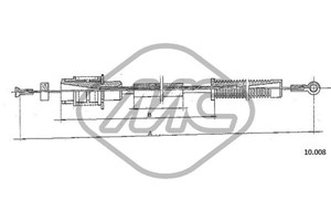 Gasskabel, CITROËN LNA, 75492030, 75492031, 75517623