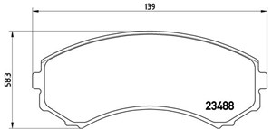 Bremseklosser sett, Framaksel, MAZDA,MITSUBISHI, 41060HA00D, 41060HA025, 41060HA026, 41060HA027, 41060HA028, 4605A041, 4605A471, 8972872
